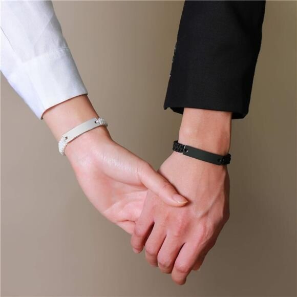 Matching Couples Bracelets for Women Men Long Distance Bracelets for Couples - Picture 5 of 7